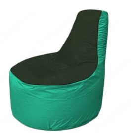 Живое кресло-мешокТрон Т1.1-0912(тем.зелёный-бирюзовый)