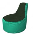 Живое кресло-мешокТрон Т1.1-0912(тем.зелёный-бирюзовый)