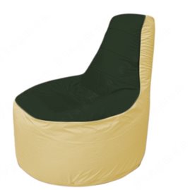 Живое кресло-мешокТрон Т1.1-0920(тем.зелёный-бежевый)