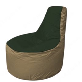 Живое кресло-мешокТрон Т1.1-0921(тем.зелёный-тем.бежевый)