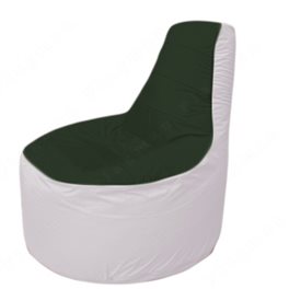 Живое кресло-мешокТрон Т1.1-0925(тем.зелёный-белый)