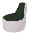 Живое кресло-мешокТрон Т1.1-0925(тем.зелёный-белый)