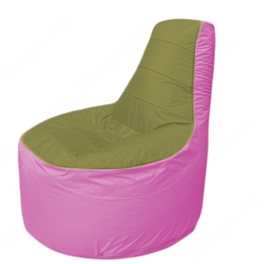 Живое кресло-мешокТрон Т1.1-1003(оливковый-розовый)