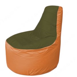 Живое кресло-мешокТрон Т1.1-1105(тем.оливковый-оранжевый)