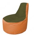 Живое кресло-мешокТрон Т1.1-1105(тем.оливковый-оранжевый)