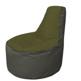 Живое кресло-мешокТрон Т1.1-1122(тем.оливковый-серый)