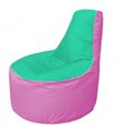 Живое кресло-мешокТрон Т1.1-1203(бирюзовый-розовый)
