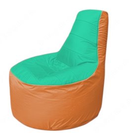 Живое кресло-мешокТрон Т1.1-1205(бирюзовый-оранжевый)