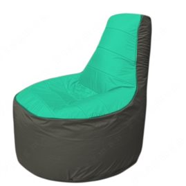 Живое кресло-мешокТрон Т1.1-1223(бирюзовый-тем.серый)