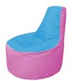 Живое кресло-мешокТрон Т1.1-1303(голубой-розовый)
