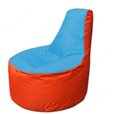 Живое кресло-мешокТрон Т1.1-1305(голубой-оранжевый)