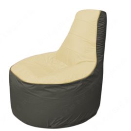 Живое кресло-мешокТрон Т1.1-2023(бежевый-тем.серый)