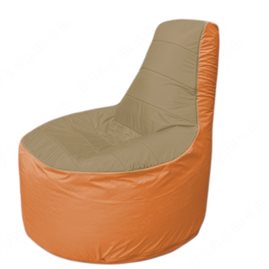 Живое кресло-мешокТрон Т1.1-2105(тем.бежевый-оранжевый)