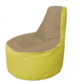 Живое кресло-мешокТрон Т1.1-2106(тем.бежевый-желтый)