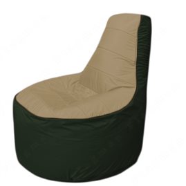 Живое кресло-мешокТрон Т1.1-2109(тем.бежевый-тем.зеленый)