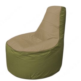 Живое кресло-мешокТрон Т1.1-2110(тем.бежевый-оливковый)