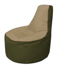Живое кресло-мешокТрон Т1.1-2111(тем.бежевый-тем.оливковый)