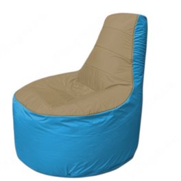 Живое кресло-мешокТрон Т1.1-2113(тем.бежевый-голубой)
