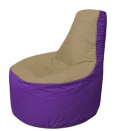 Живое кресло-мешокТрон Т1.1-2118(тем.бежевый-фиолетовый)