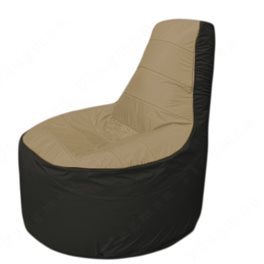 Живое кресло-мешокТрон Т1.1-2124(тем.бежевый-черный)