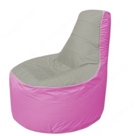 Живое кресло-мешокТрон Т1.1-2203(серый-розовый)