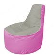 Живое кресло-мешокТрон Т1.1-2203(серый-розовый)