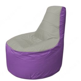 Живое кресло-мешокТрон Т1.1-2217(серый-сиреневый)