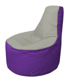 Живое кресло-мешокТрон Т1.1-2218(серый-фиолетовый)