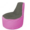 Живое кресло-мешокТрон Т1.1-2303(тем.серый-розовый)