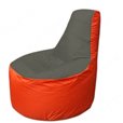 Живое кресло-мешокТрон Т1.1-2305(тем.серый-оранжевый)