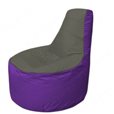 Живое кресло-мешокТрон Т1.1-2318(тем.серый-фиолетовый)