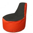 Живое кресло-мешокТрон Т1.1-2405(черный-оранжевый)