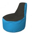 Живое кресло-мешокТрон Т1.1-2413(черный-голубой)