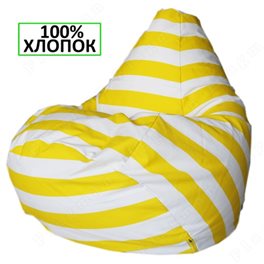 Кресло-мешок Груша Жёлтый полосатик