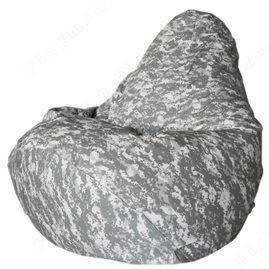Бескаркасное кресло-мешок Груша Серый пикси