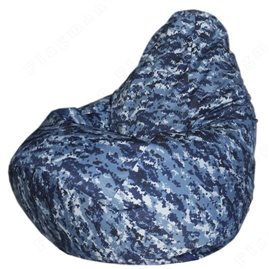Бескаркасное кресло-мешок Груша Синий пикси