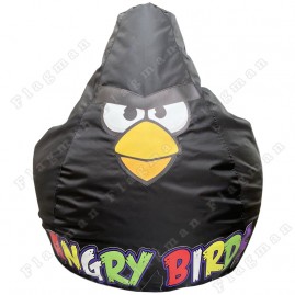 Кресло-мешок Angry Birds (черный)