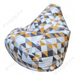 Кресло-мешок Груша Ромб (жёлтый)