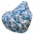 Кресло-мешок Груша Ромб (синий)